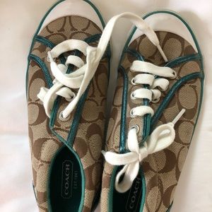 Coach tennis shoes.   Purchased at the Coach outlet store